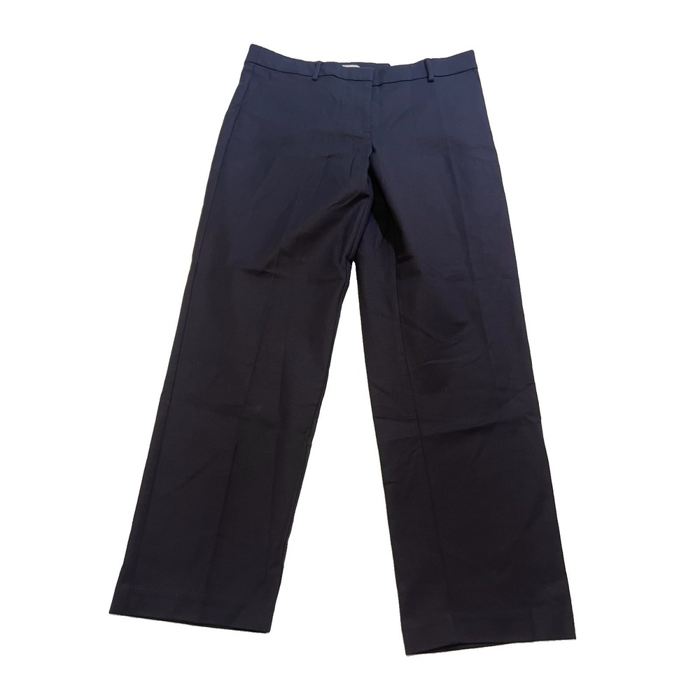 LOFT Riviera Slim Pants 12 Tall Mid Rise Curvy Black Work Pants NWT